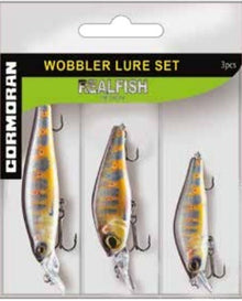 Комплект воблери CORMORAN BABY BROWN TROUT DESIGN Lure Set - 3 различни по размер воблера с реалистична окраска.