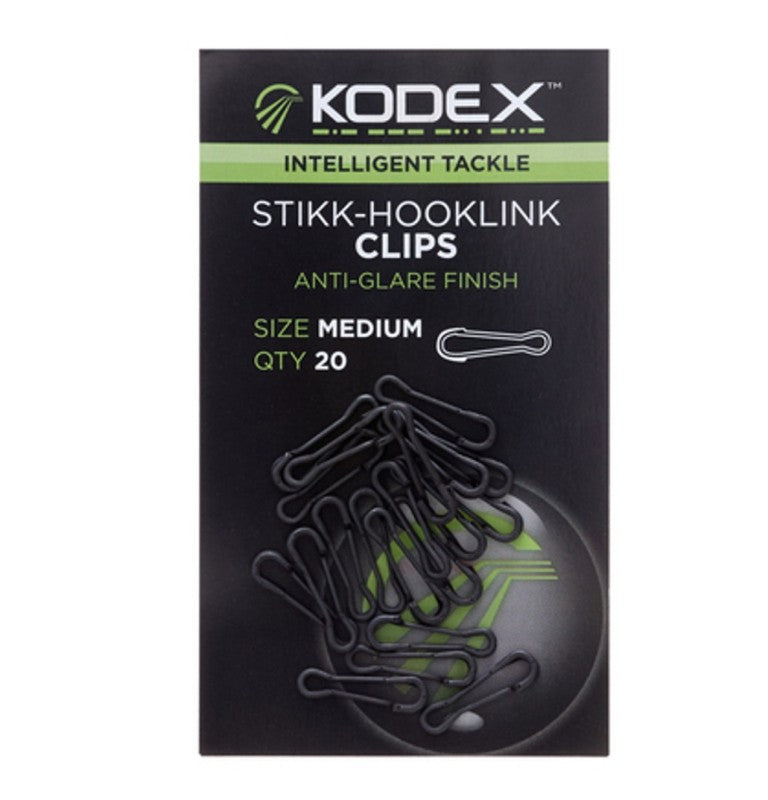 Бърза връзка за шаранджийски монтажи Kodex Stikk-Hooklink Clip/Medium - 20 бр в пакет