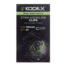 Бърза връзка за шаранджийски монтажи Kodex Stikk-Hooklink Clip/Medium - 20 бр в пакет