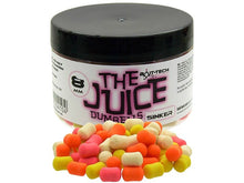 Потъващи дъмбели BAIT-TECH The Juice Dumbells Sinkers - (80g) в кутия с цветни примамки на риболовна стръв.