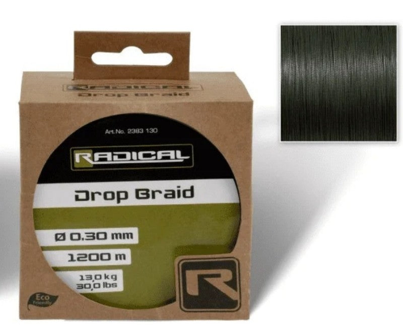 Плетено влакно RADICAL Z-CARP 8X DROP BRAID GREEN 1200m - 0.25mm