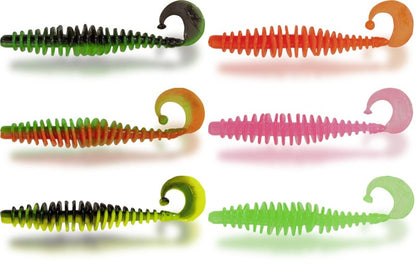 Силиконова примамка MAGIC TROUT T-WORM TWISTER 5.5cm/1.5gr - 6 бр в опаковка