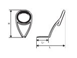 Водачи FUJI K-SERIES ALCONITE SINGLE LEG (Medium) FROSTED SILVER - F.CCKLAGM