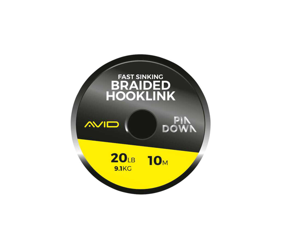 Плетено влакно за повод AVID PINDOWN BRAIDED HOOKLINK - 20LB/9.1kg/10m on a spool.