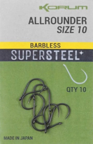 Куки без контра KORUM ALL ROUNDER HOOKS BARBLESS