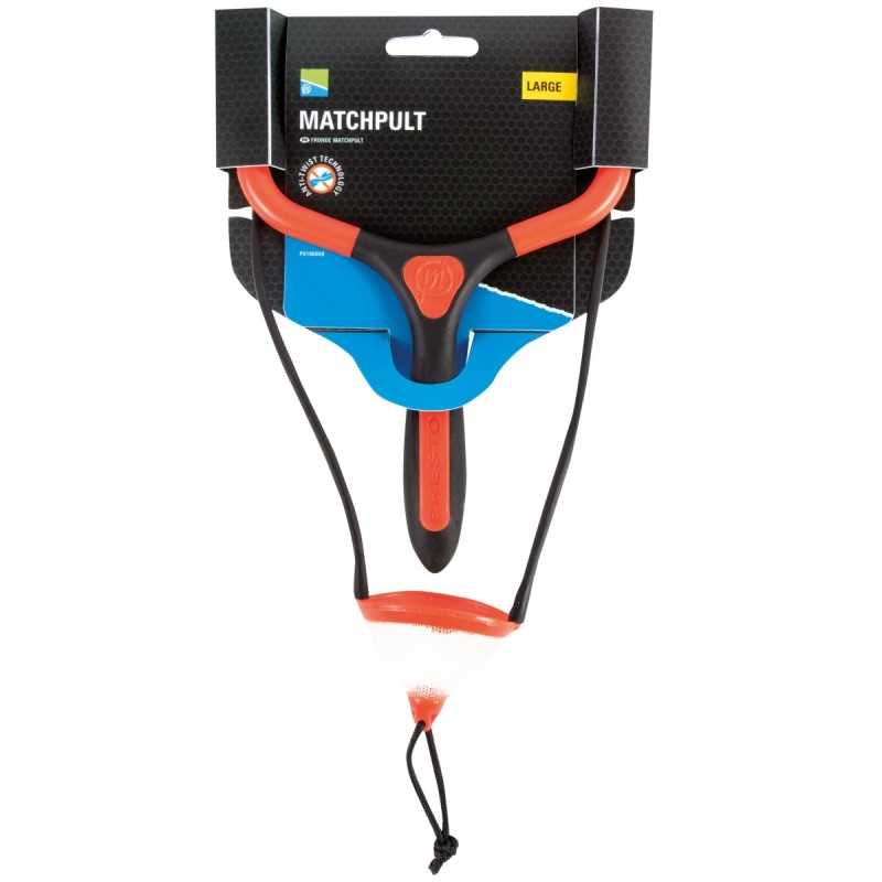Прашка PRESTON MATCHPULT LARGE product image, featuring ergonomic design and bright colors.