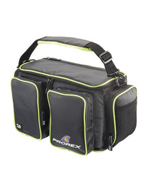 Чанта с кутии за примамки DAIWA PROREX TACKLE BOX BAG - M/L с външни джобове и удобна дръжка.