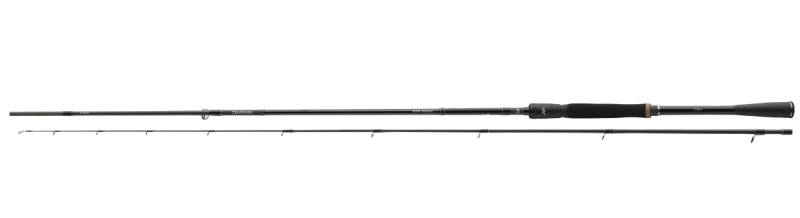 Спининг въдица DAIWA '23 PROREX XR FINESSE - 2.25m/5-21g, тъкано черно покритие, визия и функционалност.