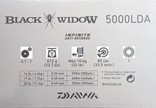 Макара DAIWA BLACK WIDOW 35A технически параметри и характеристики