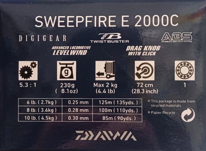 Макара с преден аванс DAIWA SWEEPFIRE EC