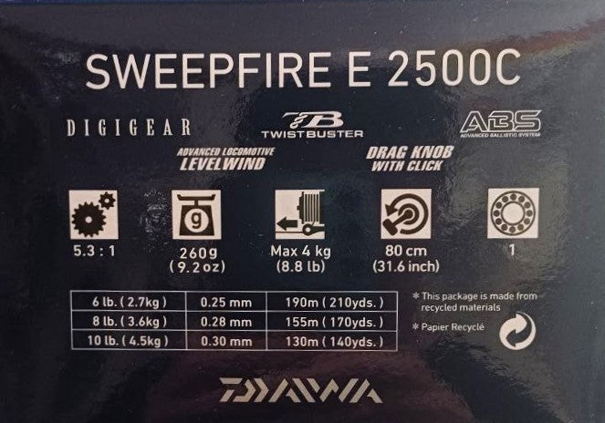 Макара с преден аванс DAIWA SWEEPFIRE EC