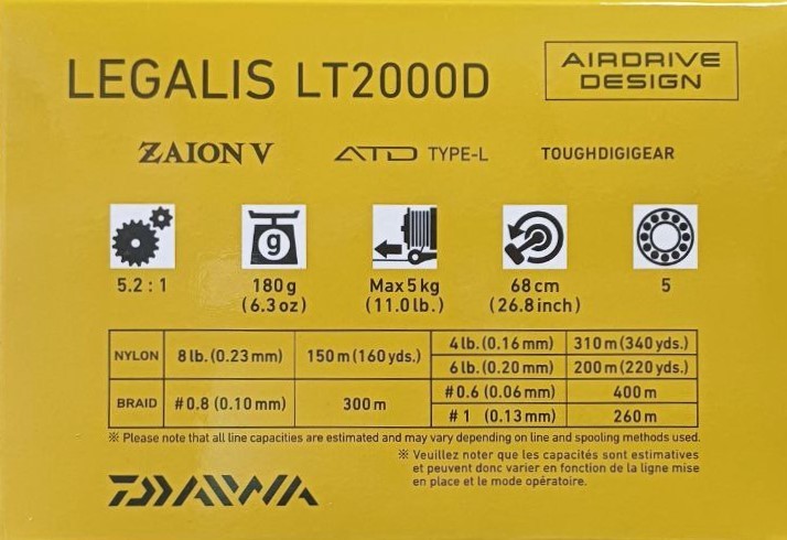 Макара с преден аванс DAIWA LEGALIS LT '23