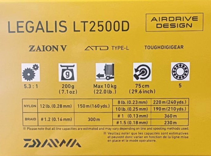 Макара с преден аванс DAIWA LEGALIS LT '23