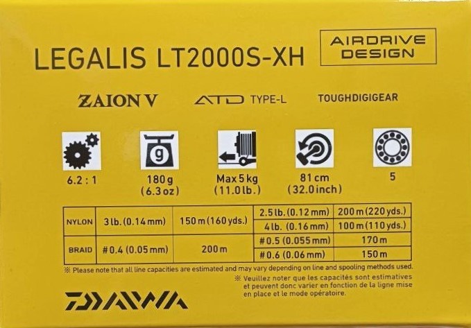 Макара с преден аванс DAIWA LEGALIS LT '23