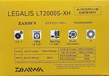 Макара с преден аванс DAIWA LEGALIS LT '23