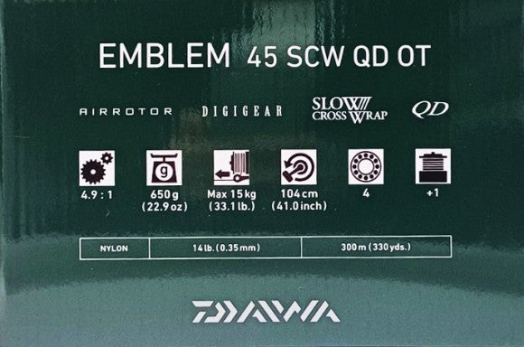 Шаранджийска макара DAIWA '20 EMBLEM 45 SCW QD OT