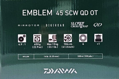 Шаранджийска макара DAIWA '20 EMBLEM 45 SCW QD OT