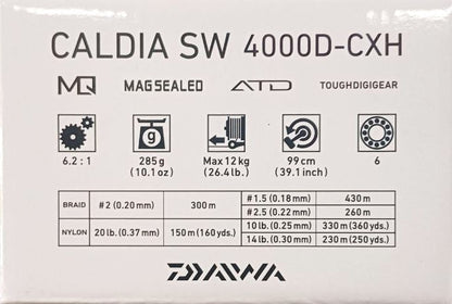 Макара за морски риболов Daiwa '23 CALDIA SW технически спецификации и характеристики
