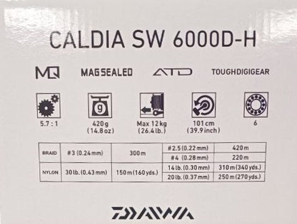 Макара за морски риболов Daiwa '23 CALDIA SW спецификации и характеристики