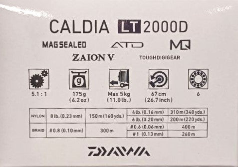 Макара Daiwa 22 CALDIA LT MQ (EU) спецификаций и информация, показваща основните характеристики.