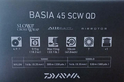 Шаранджийска макара Daiwa 19 BASIA 45 SCW QD
