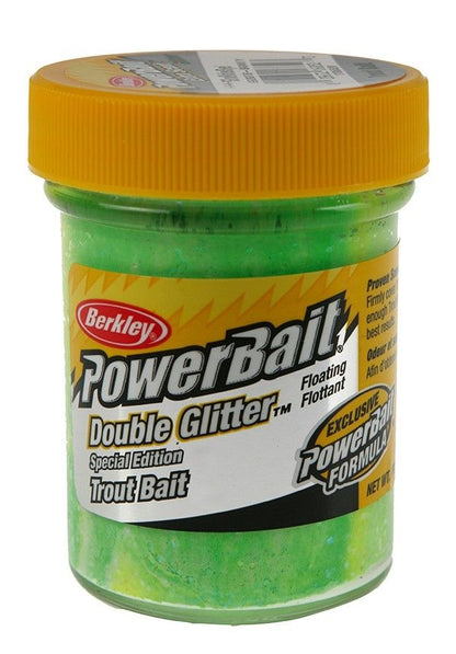 Paste Berkley Power Bait Double Glitter Twist - Green/WLemon/Yellow