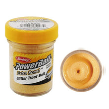 Паста Berkley Power Bait - Salmon Egg в буркан с ярка брокатена паста за пъстърви с аромат на пелети.