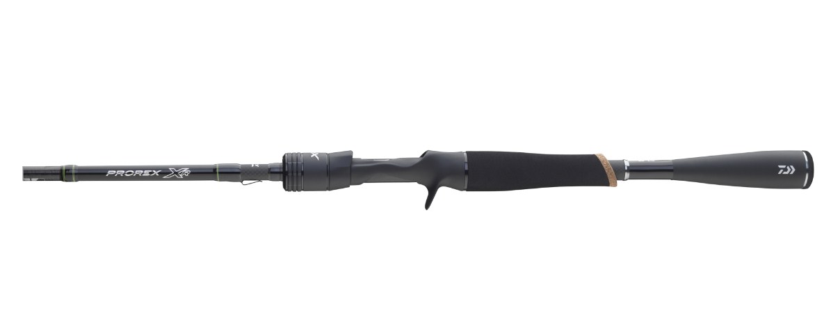 Кастинг спинингова въдица Daiwa 24 PROREX XR FINESSE CASTER - 2.20m/5-14gr, показана отстрани.