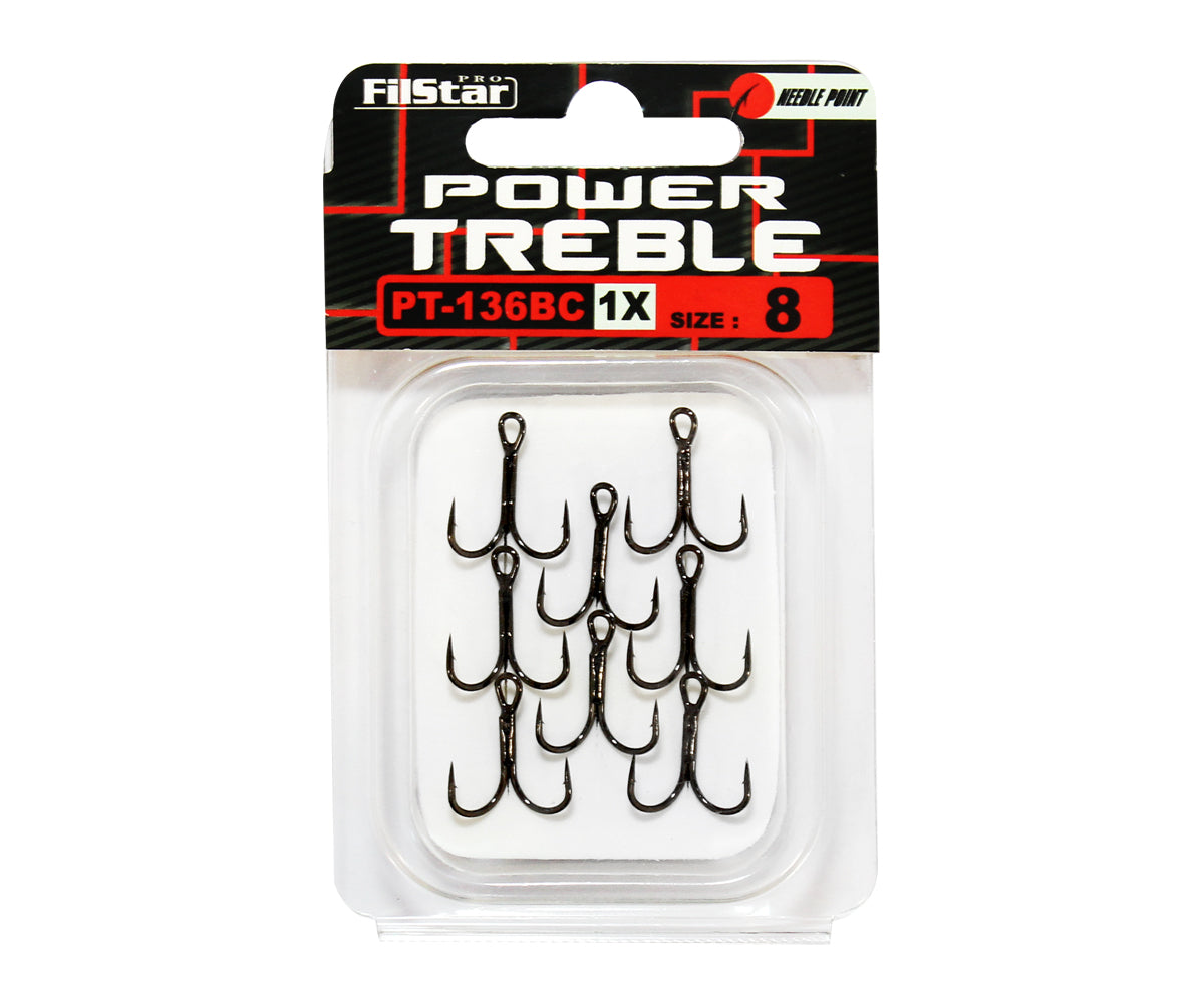 Тройни куки FILSTAR Power Treble 136BC-1X BLACK CHROME
