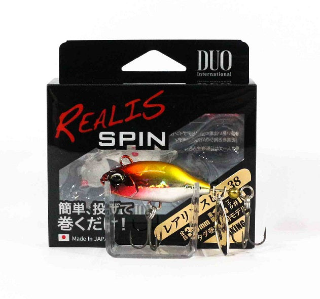 Тейлспинър Duo REALIS SPIN - 3.8cm/11gr с опаковка, жълтоже с червен акцент, размер 3.8 см.