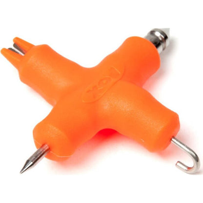 Мултифункционален инструмент FOX Edges Multi Tool - Orange in bright orange color with multiple functionalities.