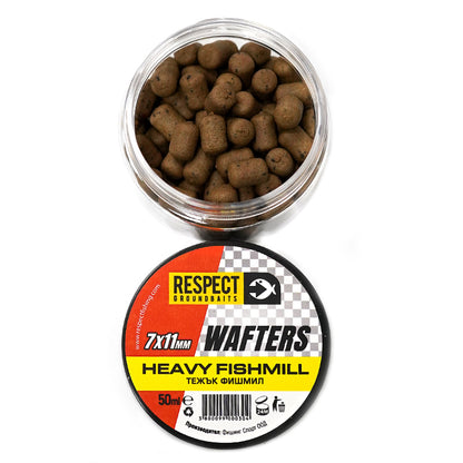 БалансирAни дъмбели Respect Wafters - различни аромати в прозрачна опаковка 7x11mm - HEAVY FISHMEAL.