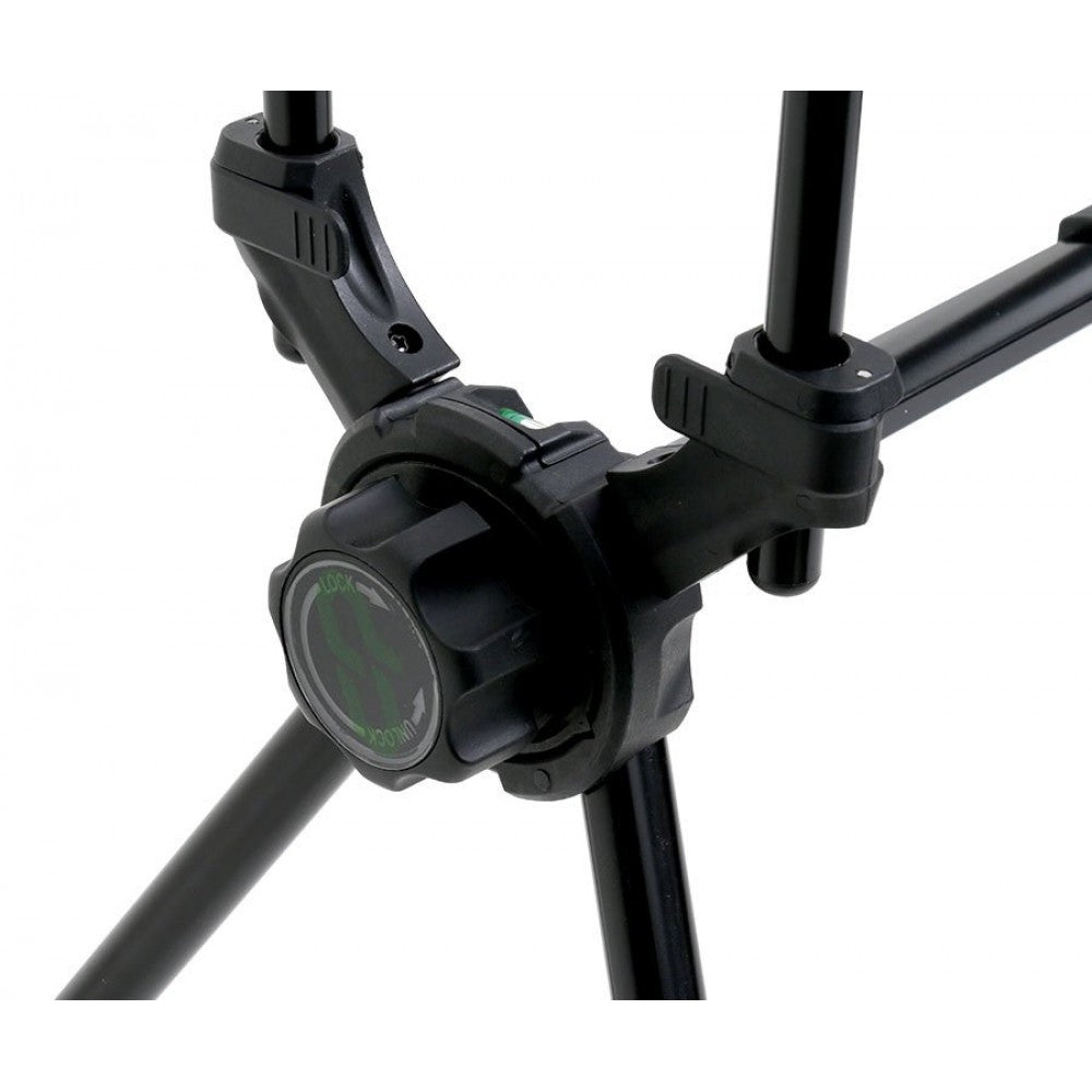 Close-up of the locking mechanism on the Rod Pod CARP PRO CP24017, showcasing its durable design and functionality.