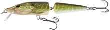 Воблер SALMO Pike Jointed Floating - 13cm/21gr in a detailed view, showcasing its unique design and features.