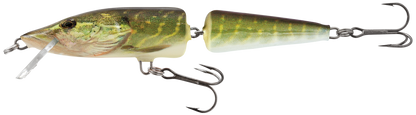 Воблер SALMO Pike Jointed Floating - 13cm/21gr in a detailed view, showcasing its unique design and features.