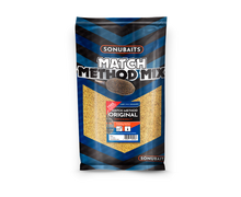 Захранка SONUBAITS Match Method Mix - 2kg опаковка, подходяща за риболов с карп и платики.