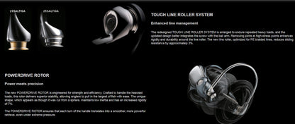Макара за морски риболов DAIWA 25 SALTIGA G с Powerdrive ротор и Tough Line Roller система.