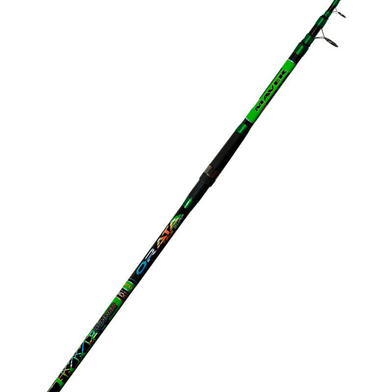 Сърфкастинг въдица MAVER Winner Travel Surf Orata 4.00m -100gr, компактна и надеждна с висококачествени SiC водачи.