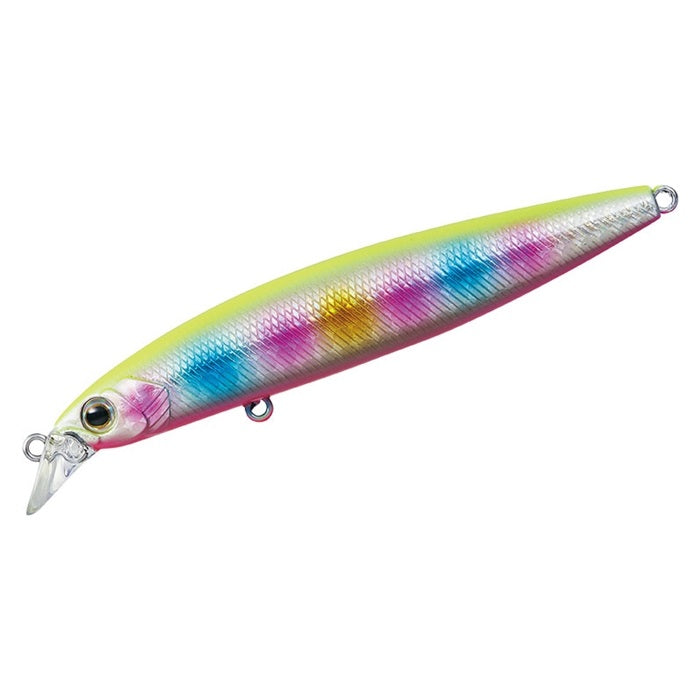 Морски воблер DAIWA Seabass Hunter Z 95F - Floating - 9.5cm/13gr с жълто-розов цвят и тройки