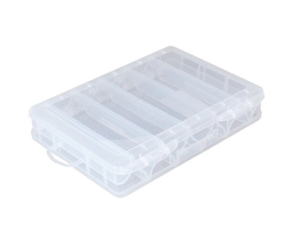 Кутия за воблери Plastilys - SF2141 с 10 отделения, изработена от прозрачна пластмаса.
