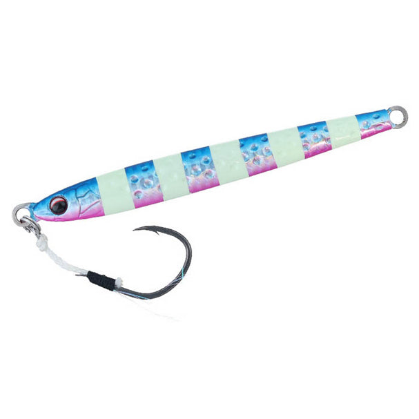Джиг DAIWA SHORE SPARTAN DARTIN JIG - 14cm/90gr в раскраске BP ZEBRA, идеальный для успешной рыбалки.