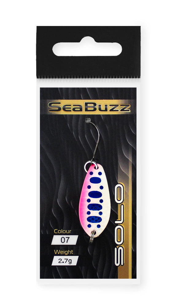 Микроклатушка Sea Buzz Area Solo - 32мм/2.7гр на опаковка с информация за цвят и тегло.