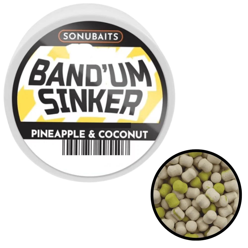 Потъващи пелети SONUBAITS Band'Um Sinkers Pineapple & Coconut - 6/8/10mm
