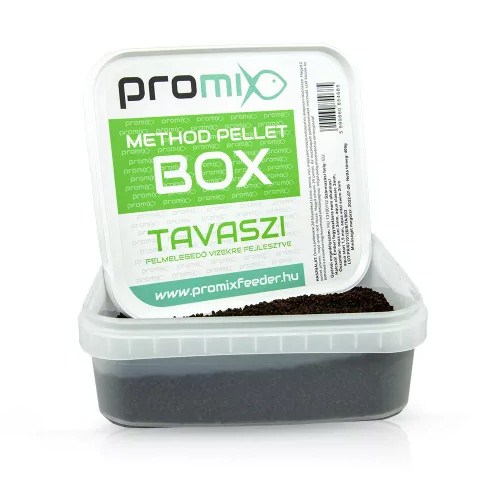 Пелети + течен ароматизатор - PROMIX METHOD PELLET BOX+LIQUID - (400gr) в пластмасов контейнер Tavaszi