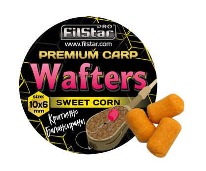 Балансирани дъмбели FilStar Wafters Premium Carp - 10x6mm / 30g - различни аромати