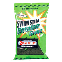 Пелети Dynamite Baits Swim Stim Betain Green Pellets - 900g, 2mm Premium Pellets in natural color for effective fishing.