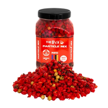 Спод микс THE ONE PARTICLE MIX RED 2L with red and yellow particles in front of the jar.