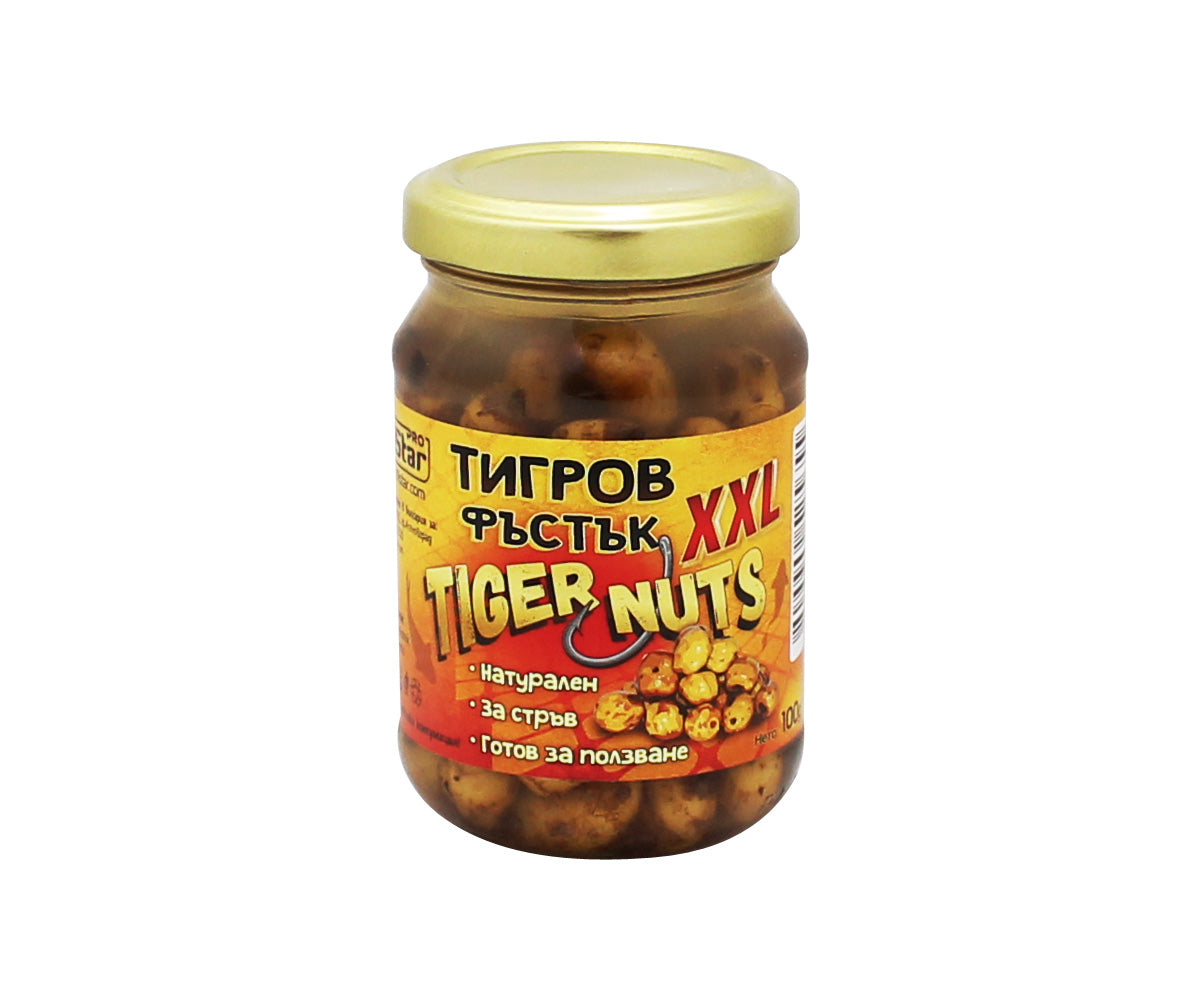 Тигров фъстък FilStar Tiger Nuts XXL в стъклено бурканче, сладко лакомство за шарана.