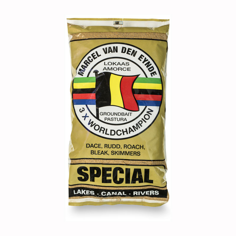 Захранка Van Den Eynde LEGENDS SPECIAL - 1kg, идеална за риби, хранещи се на повърхността, с уникална структура.