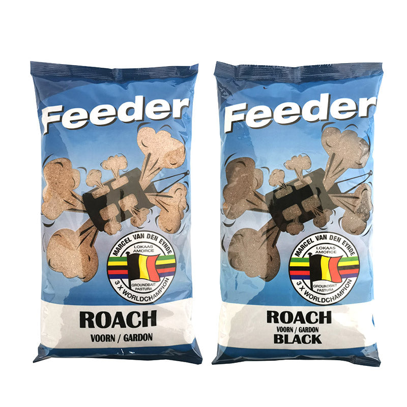 Захранка Van Den Eynde FEEDER ROACH - 1kg, двата пакета с ароматна захранка за риболов, идеална за риболов на шаран.